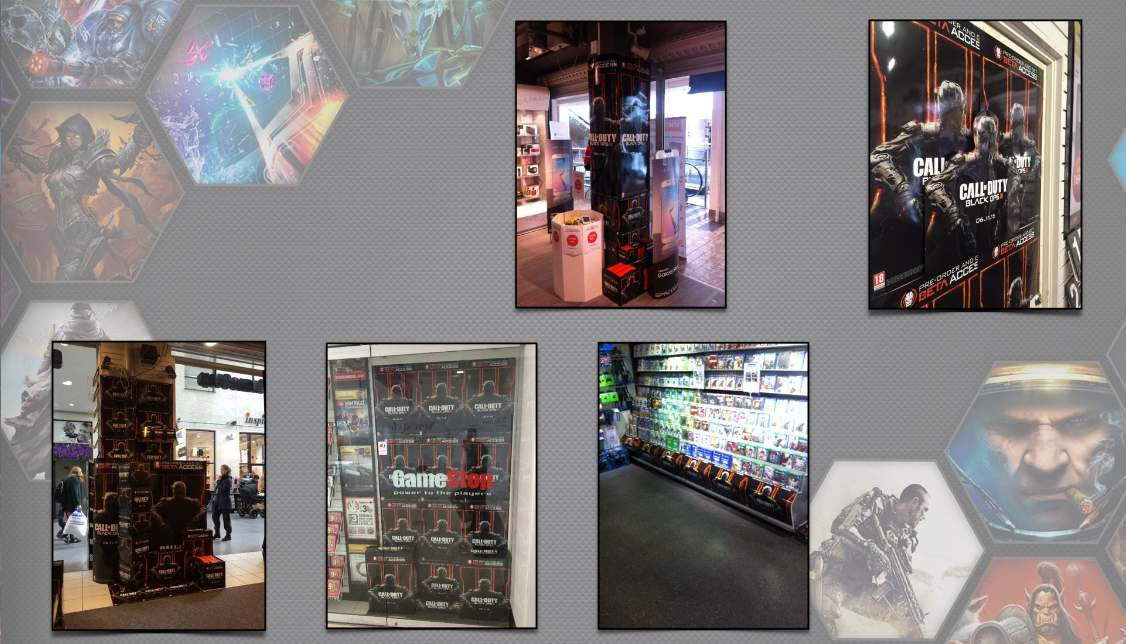 Activision Blizzard retail merchandising displays